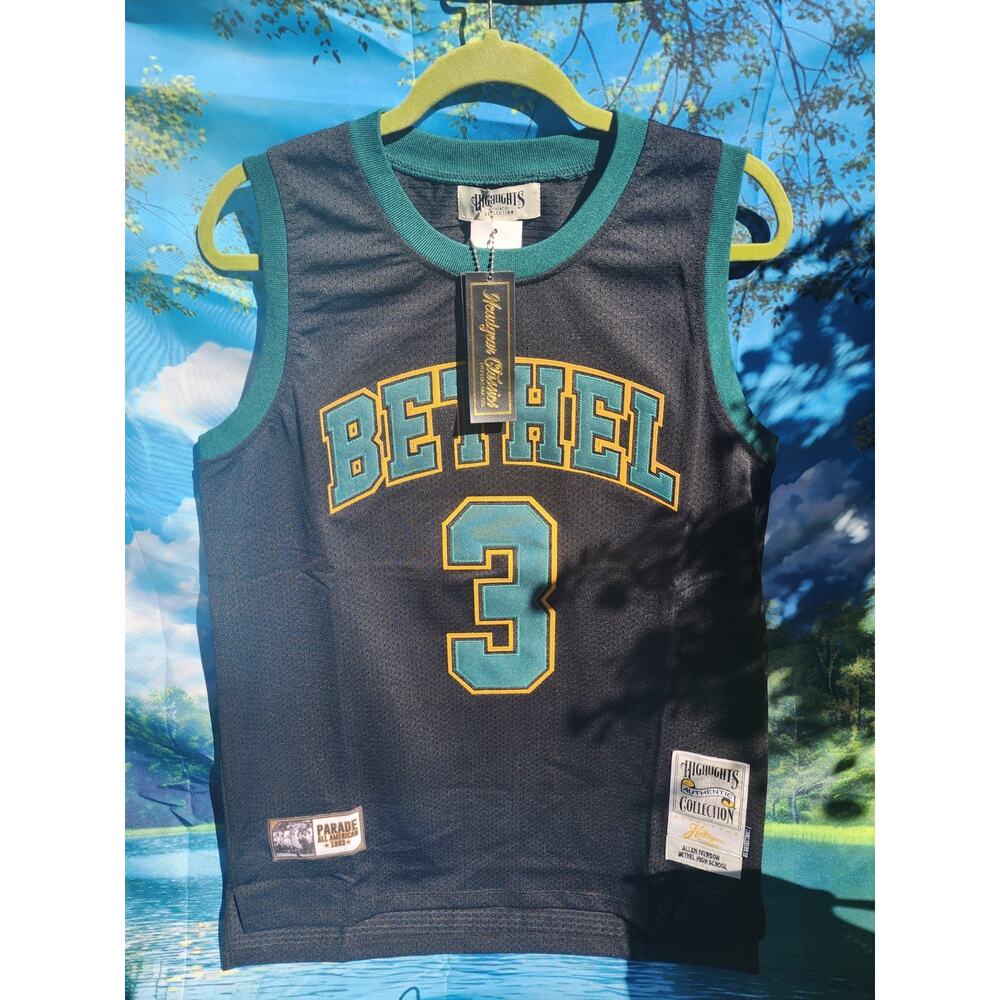 Allen Iverson Bethel High School Headgear Classics Black Jersey Size S - New